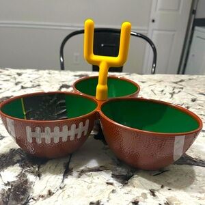 Game day football themed condiment holder